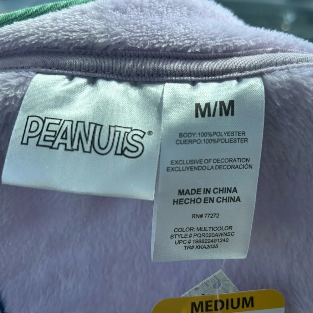 NWT Snoopy Sherpa Jacket Women Zip Front Scenic Cozy Peanuts Mountains Sz S M L - Picture 9 of 12